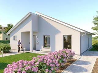 Massivhaus Bungalow Mirow von Febro Massivhaus Schlüsselfertig ab 266100€, Bungalow Außenansicht 4