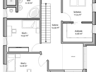 Fertighaus Bauhaus 175 von FischerHaus Schlüsselfertig ab 544685€, Cubushaus Grundriss 2