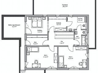 Fertighaus Modern 178 von FischerHaus Schlüsselfertig ab 516912€, Satteldach-Klassiker Grundriss 2