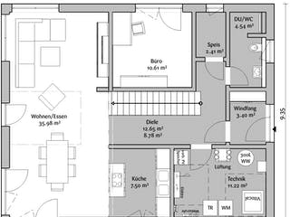 Fertighaus Stadtvilla 160 von FischerHaus Schlüsselfertig ab 494723€, Stadtvilla Grundriss 1