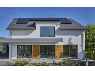Fertighaus MH Günzburg von Fertighaus WEISS Schlüsselfertig ab 503441€, Satteldach-Klassiker Außenansicht 2
