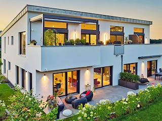 Fertighaus Haus Chmel von Fertighaus WEISS, Pultdachhaus Außenansicht 1