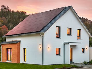 Fertighaus Haus Dahms von WEISS Holzhaus Schlüsselfertig ab 396656€, Satteldach-Klassiker Außenansicht 1