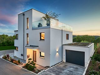Fertighaus Haus Loh von Fertighaus WEISS Schlüsselfertig ab 526626€, Cubushaus Außenansicht 1