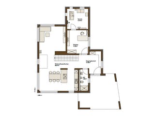 Fertighaus MH Poing - Balance von WEISS Holzhaus Schlüsselfertig ab 515394€, Satteldach-Klassiker Grundriss 1