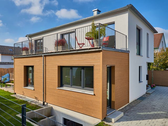 Fertighaus Haus Weinberg von Fertighaus WEISS Schlüsselfertig ab 460173€, Stadtvilla Außenansicht 1 Fertighaus Haus Weinberg von Fertighaus WEISS Schlüsselfertig ab 460173€, Stadtvilla Außenansicht 1