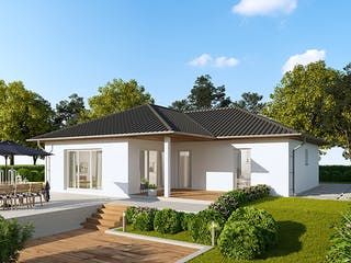 Massivhaus Bernburg von FIBAV Massivhaus, Bungalow Außenansicht 1