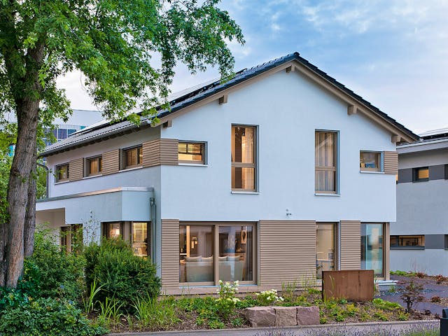 Fertighaus MH Fellbach - MEDLEY 3.0 300 B von FingerHaus Schlüsselfertig ab 468345€, Satteldach-Klassiker Außenansicht 1