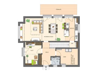 Fertighaus SENTO 400 A S130 von FingerHaus Schlüsselfertig ab 398232€, Satteldach-Klassiker Grundriss 1