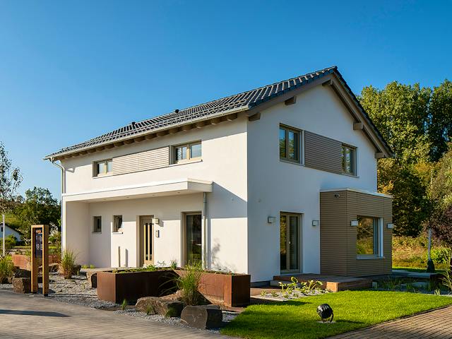 Fertighaus MH Frankenberg - SENTO 500B S215 von FingerHaus Schlüsselfertig ab 457511€, Satteldach-Klassiker Außenansicht 1