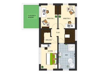 Fertighaus MH Fulda - TALO von FingerHaus Schlüsselfertig ab 428437€, Grundriss 2