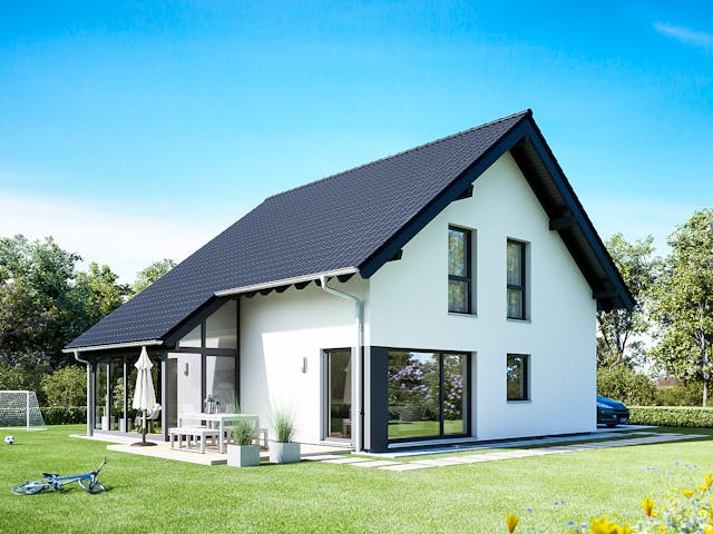 Fertighaus VIO 200 S130 WG von FingerHaus Schlüsselfertig ab 344710€, Satteldach-Klassiker Außenansicht 1 Fertighaus VIO 200 S130 WG von FingerHaus Schlüsselfertig ab 344710€, Satteldach-Klassiker Außenansicht 1