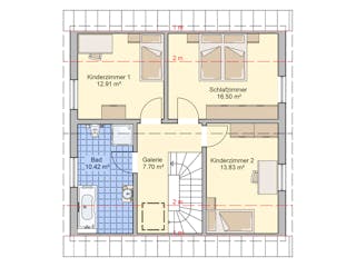 Fertighaus Lissabon von Fingerhut Haus Schlüsselfertig ab 377111€, Satteldach-Klassiker Grundriss 2