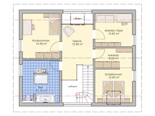 Fertighaus Wien von Fingerhut Haus Schlüsselfertig ab 437280€, Satteldach-Klassiker Grundriss 2