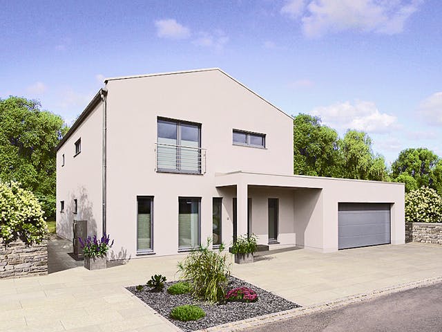 Fertighaus Arbaro von Fingerhut Haus Schlüsselfertig ab 564802€, Satteldach-Klassiker Außenansicht 1