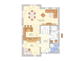 Fertighaus Granda von Fingerhut Haus Schlüsselfertig ab 474400€, Pultdachhaus Grundriss 1