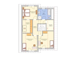 Fertighaus Granda von Fingerhut Haus Schlüsselfertig ab 474400€, Pultdachhaus Grundriss 2