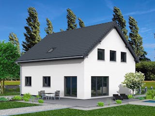 Fertighaus Junto 175 von Fingerhut Haus Schlüsselfertig ab 543590€, Satteldach-Klassiker Außenansicht 1