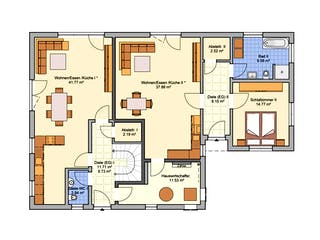 Fertighaus Junto 224 von Fingerhut Haus Schlüsselfertig ab 654868€, Satteldach-Klassiker Grundriss 1