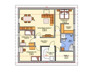 Fertighaus Junto 225 von Fingerhut Haus Schlüsselfertig ab 627796€, Satteldach-Klassiker Grundriss 2