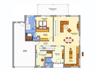 Fertighaus Klino von Fingerhut Haus Schlüsselfertig ab 866070€, Satteldach-Klassiker Grundriss 1