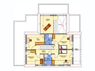 Fertighaus Klino von Fingerhut Haus Schlüsselfertig ab 866070€, Satteldach-Klassiker Grundriss 2