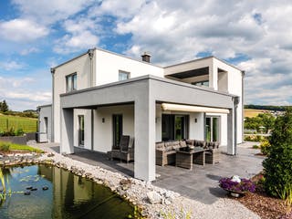 Fertighaus Lageto von Fingerhut Haus Schlüsselfertig ab 684475€, Cubushaus Außenansicht 1