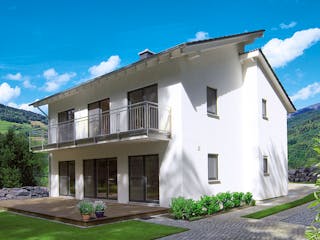 Fertighaus Luxa von Fingerhut Haus Schlüsselfertig ab 532083€, Pultdachhaus Außenansicht 1