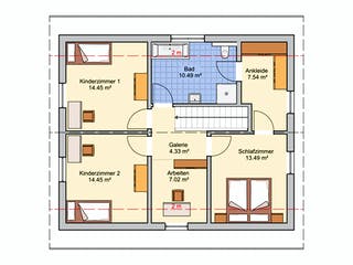 Fertighaus Mainz von Fingerhut Haus Schlüsselfertig ab 427073€, Satteldach-Klassiker Grundriss 2