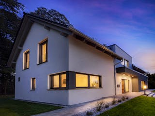 Fertighaus Bad Vilbel - Musterhaus von Fingerhut Haus Schlüsselfertig ab 593766€, Satteldach-Klassiker Außenansicht 6