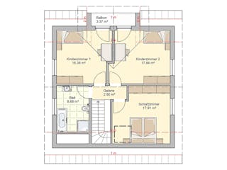 Fertighaus Naturio von Fingerhut Haus Schlüsselfertig ab 422579€, Satteldach-Klassiker Grundriss 2