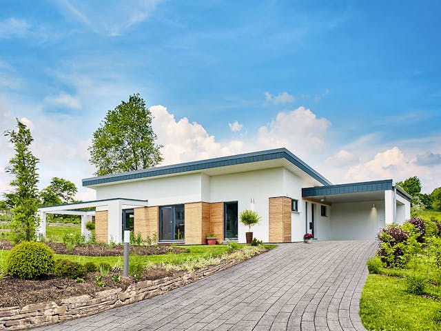Fertighaus Nivelo von Fingerhut Haus Schlüsselfertig ab 476053€, Bungalow Außenansicht 1