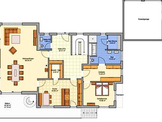 Fertighaus Novium von Fingerhut Haus Schlüsselfertig ab 710542€, Satteldach-Klassiker Grundriss 1