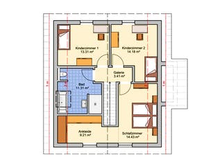 Fertighaus Seko von Fingerhut Haus Schlüsselfertig ab 419283€, Satteldach-Klassiker Grundriss 2