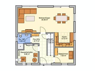Fertighaus Soccia von Fingerhut Haus Schlüsselfertig ab 445397€, Stadtvilla Grundriss 1