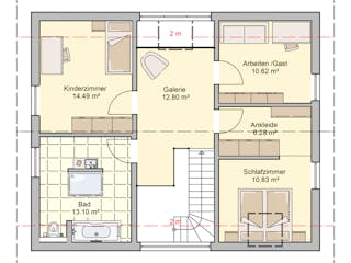 Fertighaus Wien von Fingerhut Haus Schlüsselfertig ab 437280€, Satteldach-Klassiker Grundriss 2