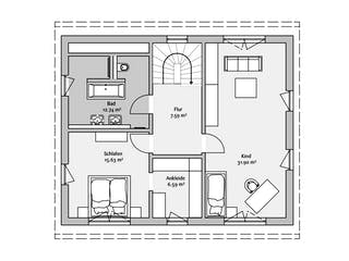 Fertighaus Modern 238 von FischerHaus Schlüsselfertig ab 548559€, Satteldach-Klassiker Grundriss 2