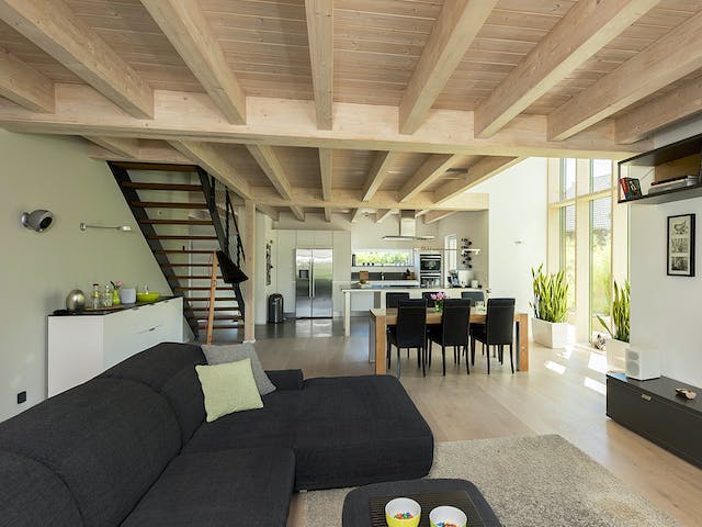 Fertighaus F160 - Faber von Fluck Holzbau Schlüsselfertig ab 480000€, Satteldach-Klassiker Innenansicht 1