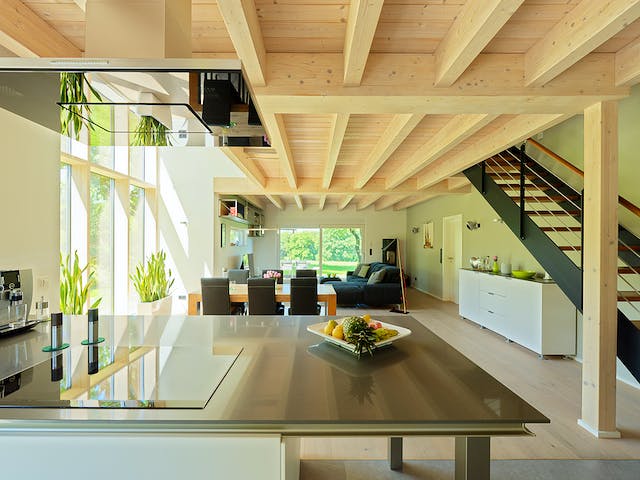 Fertighaus F160 - Faber von Fluck Holzbau Schlüsselfertig ab 480000€, Satteldach-Klassiker Innenansicht 2