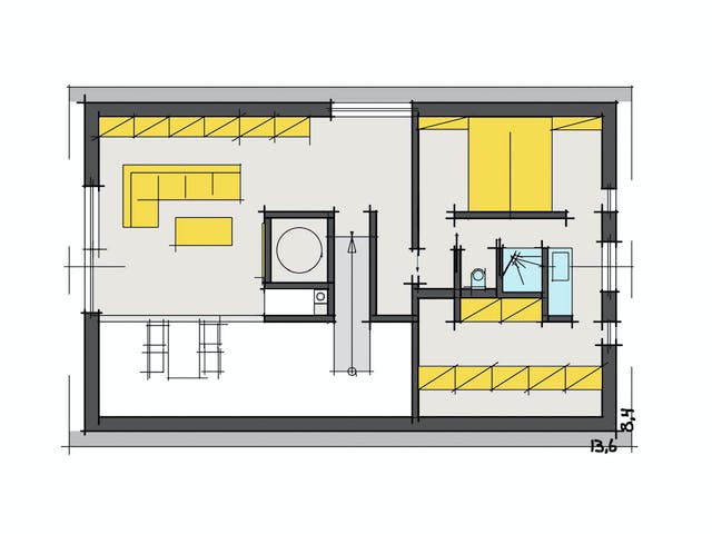 Fertighaus F174 - Kutter von Fluck Holzbau Schlüsselfertig ab 455000€, Satteldach-Klassiker Grundriss 2
