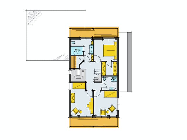 Fertighaus F241 - Kirsch von Fluck Holzbau Schlüsselfertig ab 560000€, Satteldach-Klassiker Grundriss 2