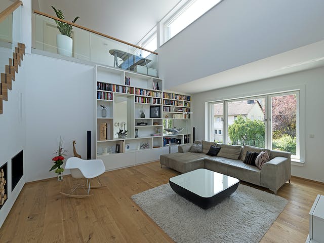 Fertighaus F280 - Mellert von Fluck Holzbau Schlüsselfertig ab 850000€, Blockhaus Innenansicht 1