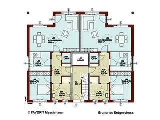 Massivhaus Format 5-484 von FAVORIT Massivhaus Schlüsselfertig ab 1143140€, Cubushaus Grundriss 1