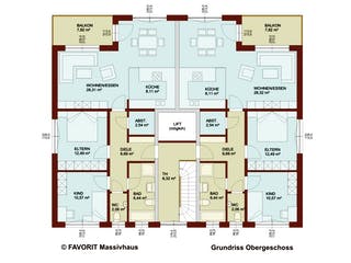 Massivhaus Format 5-484 von FAVORIT Massivhaus Schlüsselfertig ab 1143140€, Cubushaus Grundriss 2