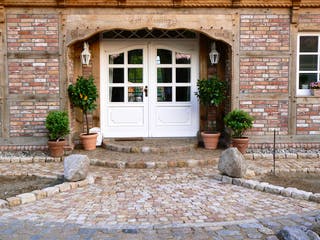 Fertighaus Klein Hansdorf von Fuhrberger Zimmerei Betriebsges. mbH, Fachwerk Außenansicht 5