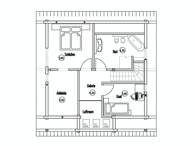 Blockhaus Auf der Röth von Fullwood Wohnblockhaus Bausatzhaus ab 145000€, Blockhaus Grundriss 2