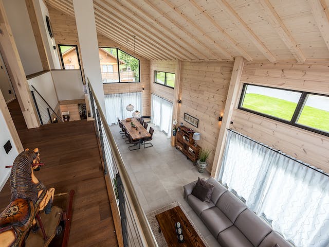 Blockhaus Entlebuch von Fullwood Wohnblockhaus Ausbauhaus ab 300000€, Blockhaus Innenansicht 12