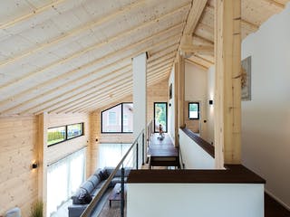 Blockhaus Entlebuch von Fullwood Wohnblockhaus Ausbauhaus ab 410000€, Blockhaus Innenansicht 13