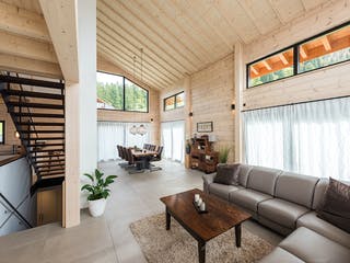 Blockhaus Entlebuch von Fullwood Wohnblockhaus Ausbauhaus ab 410000€, Blockhaus Innenansicht 2