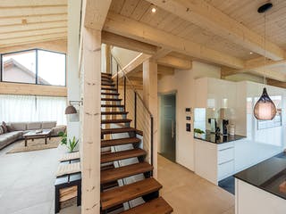 Blockhaus Entlebuch von Fullwood Wohnblockhaus Ausbauhaus ab 410000€, Blockhaus Innenansicht 8